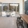 glass enclosed bicycle workshop next to bicycle storage area 