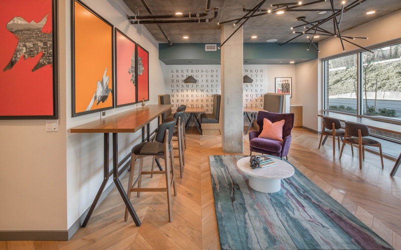 picture windows brighten co-working area